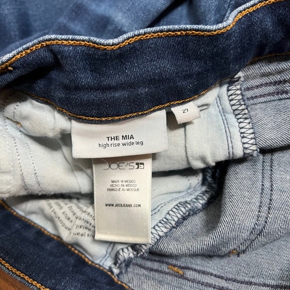 Joe's Jeans The MiaHigh Rise Wide Leg Dark Wash Denim Stretch Women's Size 29 - Picture 8 of 10